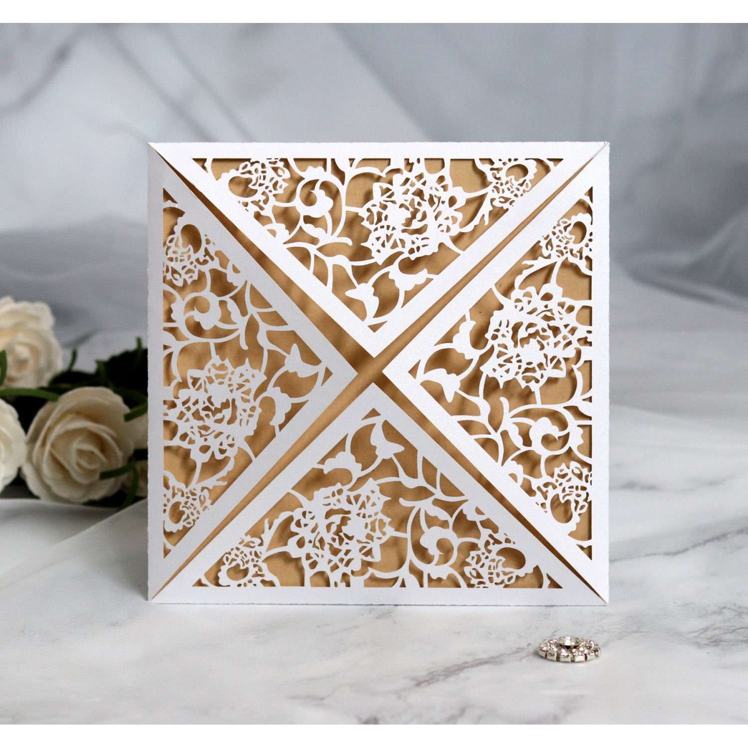 Slap-up Invitation Card Square Wedding Card Holiday Greeting Card Wholesale